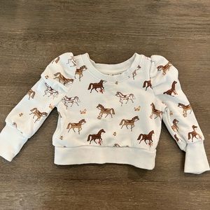 Janie and Jack cropped sweatshirt. 12-18 months.